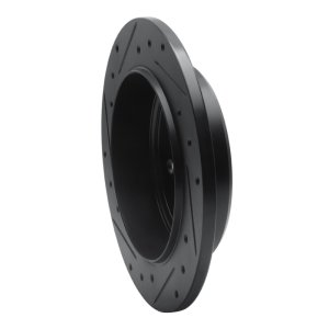 Chrysler PT Cruiser Brake Rotor (1) - Rear Right - R1 Concepts - Drilled & Slotted - Black - `03-`10